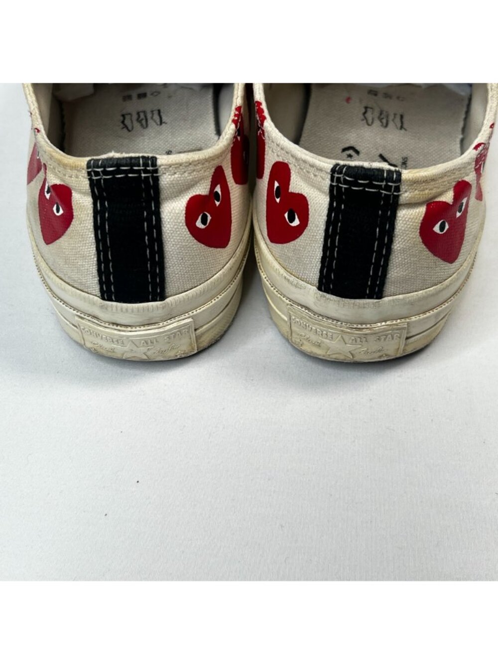 CONVERSE X COMME DES GARÇONS PLAY Chuck Printed Canvas Sneakers Women 9 Men 7 - Picture 5 of 11